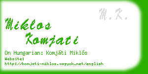 miklos komjati business card